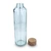 Bouteille d'eau en verre recyclé InSideOut ReuuZ avec bouchon en bois 650 ml Transparent | sans marquage | non disponible | non disponible