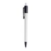Stylo Baron Colour opaque Blanc-Noir | Sérigraphie 1 couleur | à 270 degrés du clip | 45 mm x 25 mm | non disponible