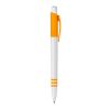 Stylo Tropic opaque Blanc-Orange | Sérigraphie 1 couleur | à 90 degrés du clip | 45 mm x 25 mm | non disponible