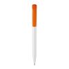 Stylo S45 opaque Blanc-Orange | Sérigraphie 1 couleur | à 180 degrés du clip | 45 mm x 25 mm | non disponible