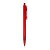 Stylo bille Kuma transparent Rouge / blanc-Rouge / blanc | Sérigraphie 1 couleur | à 180 degrés du clip | 45 mm x 25 mm | non disponible