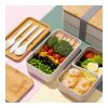 Boîte à lunch Bento R-PP & Bambou Blanc