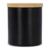 Bougie végétale parfumée Bhakti dans un pot en aluminium recyclé Noir | Impression Numérique | top | Ø 65 mm