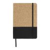 Carnet de notes en jute R-PET GRS Noir | sans marquage | non disponible | non disponible | non disponible