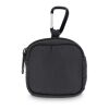 Pochette en nylon pour écouteurs 6,5 x 6 cm Noir
