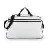 Sac de sport et de voyage en R-PET 600D, 48 x 25 x 28 cm, 30 litres Blanc-Noir | sans marquage | non disponible | non disponible