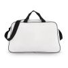 Sac de sport et de voyage en R-PET 600D, 48 x 25 x 28 cm, 30 litres Blanc-Noir | sans marquage | non disponible | non disponible