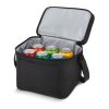 Sac isotherme à double compartiment en R-PET 600D, 30 x 20 x 25 cm, 15 litres. Noir