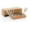 Outil multifonctions avec clé Allen en bois FSC® marron | sans marquage | non disponible | non disponible