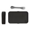 Lunch box avec cuichette en rPP GRS gris | sans marquage | non disponible | non disponible