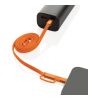 Câble magnétique 60W 2 en 1 Arc en PET RCS orange | sans marquage | non disponible | non disponible