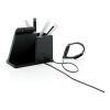 Chargeur 10W avec porte-stylo FSC® et RCS Ontario noir | sans marquage | non disponible | non disponible