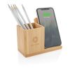 Chargeur sans fil 10W en bambou FSC® Calgary marron | sans marquage | non disponible | non disponible