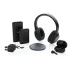 Casque audio en plastique recyclé RCS noir | sans marquage | non disponible | non disponible