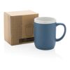 Mug en céramique avec bord blanc bleu-blanc | sans marquage | non disponible | non disponible