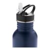 Bouteille de sport en acier inoxydable avec paille - 710 ml blue marin | sans marquage | non disponible | non disponible | non disponible