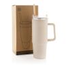 Mug 900ml avec poignée en plastique recyclé RCS Tana blanc cassé | sans marquage | non disponible | non disponible