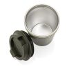 Mug 350ml à double paroi en PP recyclé RCS Java vert | sans marquage | non disponible | non disponible