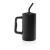 Mug Cube 800ml en acier recyclé certifiée RCS noir | sans marquage | non disponible | non disponible