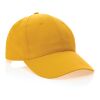 Casquette 6 panneaux en coton recyclé 190gr IMPACT jaune | sans marquage | non disponible | non disponible | non disponible | non disponible