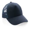 Casquette de routier 5 panneaux coton recyclé Impact AWARE™ bleu marine | sans marquage | non disponible | non disponible | non disponible