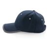 Casquette contraste 6 panneaux coton recyclé Impact AWARE™ bleu marine | sans marquage | non disponible | non disponible | non disponible