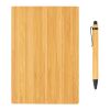 Set carnet de notes A5 et stylo en bambou marron | sans marquage | non disponible | non disponible