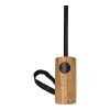Mini parapluie 21" à ouverture auto en bois d'acacia Kaycey noir | sans marquage | non disponible | non disponible