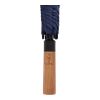 Parapluie 30" en rPET Aware™ et poignée en acacias bleu marine | sans marquage | non disponible | non disponible