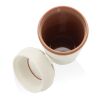 Mug 354 ml avec couvercle 360 en plastique recyclé Topl marron | sans marquage | non disponible | non disponible