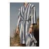 VINGA Serviette hammam GRS Ornos bleu-blanc | sans marquage | non disponible | non disponible | non disponible