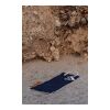 VINGA Tapis de plage en toile recyclée AWARE™ Volonne bleu-blanc cassé | sans marquage | non disponible | non disponible | non disponible