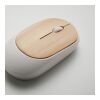Souris sans fil en bambou blanc | sans marquage | non disponible | non disponible
