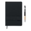 Carnet RPET A5 avec stylo noir | sans marquage | non disponible | non disponible | non disponible