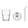 Gobelet verre et paille 400ml transparent | sans marquage | non disponible | non disponible