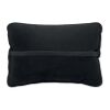 Coussin en tissu suédé noir