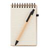 Set de bloc-notes A6 en bambou noir | sans marquage | non disponible | non disponible