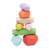 8 stacking wood rocks in pouch beige | sans marquage | non disponible | non disponible | non disponible