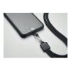 Lanyard porte-téléphone RPET noir | sans marquage | non disponible | non disponible | non disponible