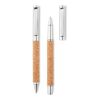 Stylo bille métal boîte liège bois | sans marquage | non disponible | non disponible