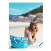 Sac de plage avec cordon turquoise