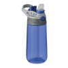 Bouteille de sport avec paille et poignée - 450 ml bleu transparent | sans marquage | non disponible | non disponible | non disponible