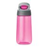 Bouteille de sport avec paille et poignée - 450 ml rose transparent | sans marquage | non disponible | non disponible | non disponible