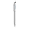 Stylo-stylet fin en métal blanc | sans marquage | non disponible | non disponible | non disponible