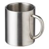 Mug double paroir en acier inoxydable Braylen 250 ml argent