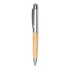 Stylo bille twist en acier inoxydable et bambou Anke argent | sans marquage | non disponible | non disponible