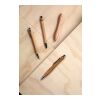 Stylo bille en bamboo et métal, mine bleue. marron | sans marquage | non disponible | non disponible