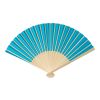 Eventail en bambou et papier Elio bleu clair | sans marquage | non disponible | non disponible