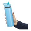 Gourde de 500 ml en acier inoxydable recyclé Zeno rouge | sans marquage | non disponible | non disponible