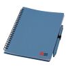 Carnet à spirale en fibre de paille avec couverture en PP Massimo bleu | sans marquage | non disponible | non disponible